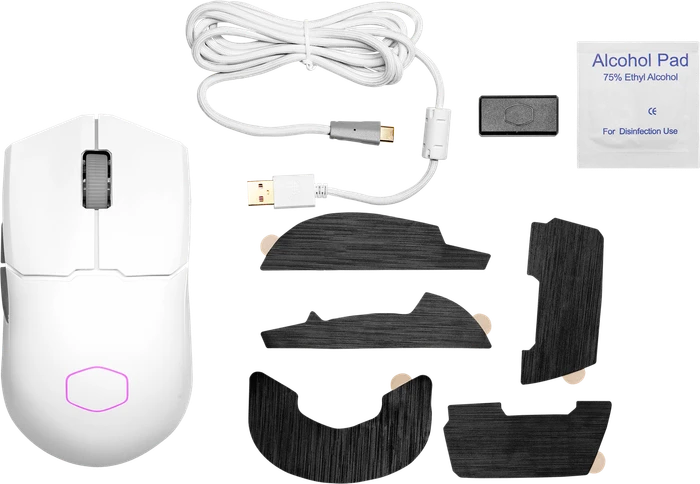 Cooler Master MasterMouse MM712 Gaming Maus weiß, USB/Bluetooth