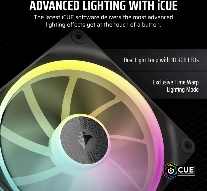 Corsair iCUE LX140 RGB Fan, schwarz, 140mm