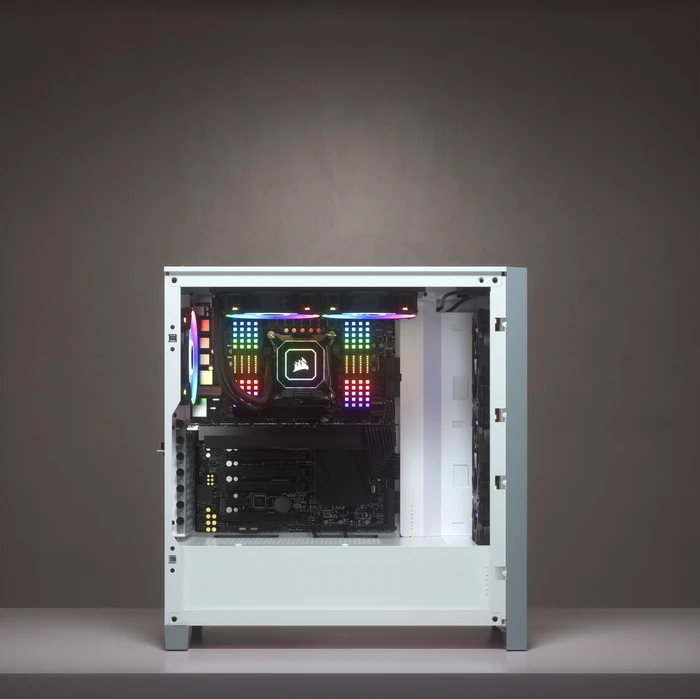 Corsair 4000D Airflow, weiß, Glasfenster