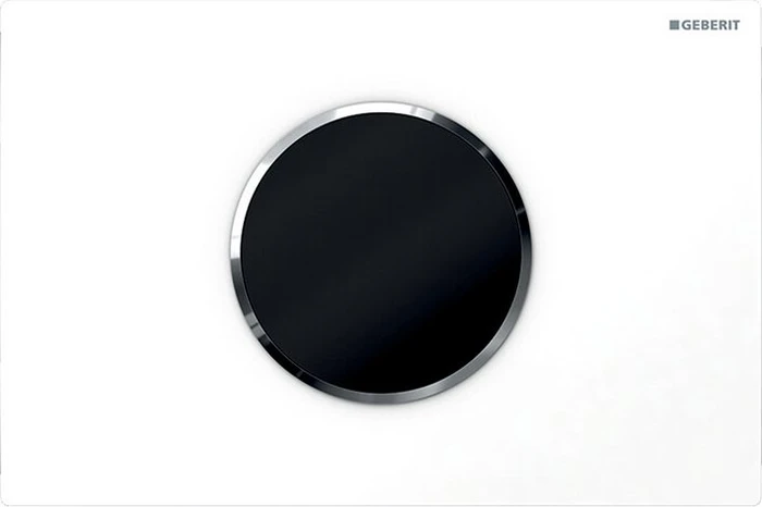 Geberit Sigma10 berührungslos Batteriebetrieb Betätigungsplatte weiß/glanzverchromt