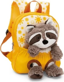 Nici Plüschtier Waschbär gelb Kindergartenrucksack