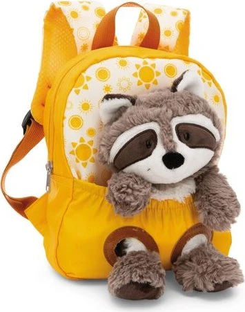 Nici Plüschtier Waschbär gelb Kindergartenrucksack