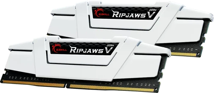 G.Skill RipJaws V weiß UDIMM 32GB Kit, DDR4-3600, CL18-22-22-42