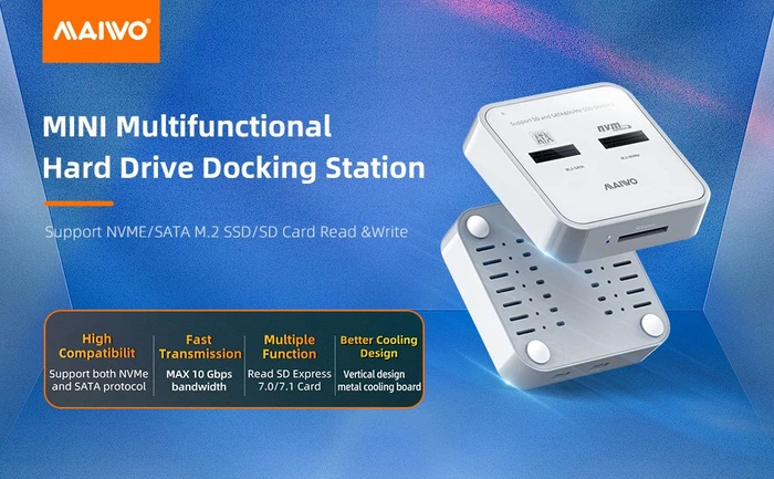 MAIWO M.2 PCIe/SATA Dockingstation und SD Express Cardreader, USB-C 3.1 (verschiedene Markenbezeichnungen)