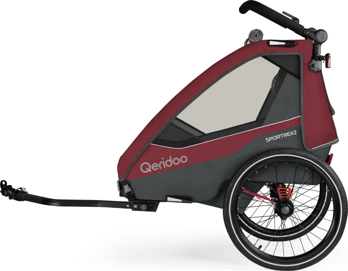 Qeridoo Sportrex 2 Fahrradanhänger cayenne red (Modell 2023)