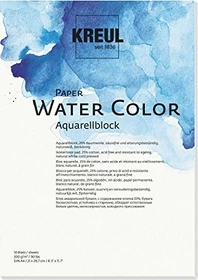 Kreul Paper Water Color Aquarellblock, A4, 10 Blatt