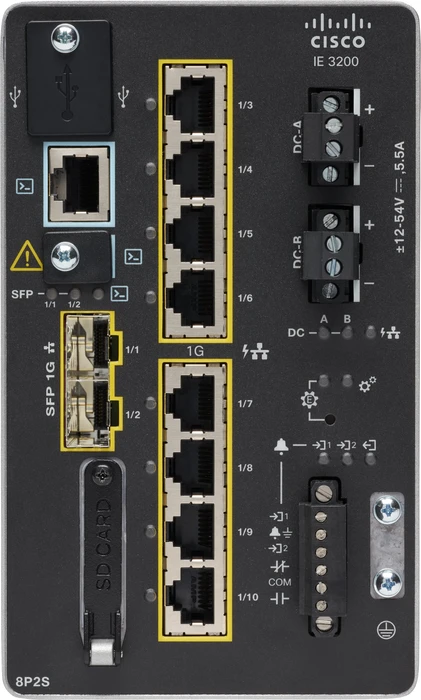 Cisco IE 3200 Network Essentials Industrial Railmount Gigabit Managed Switch, 8x RJ-45, 2x SFP, 240W PoE