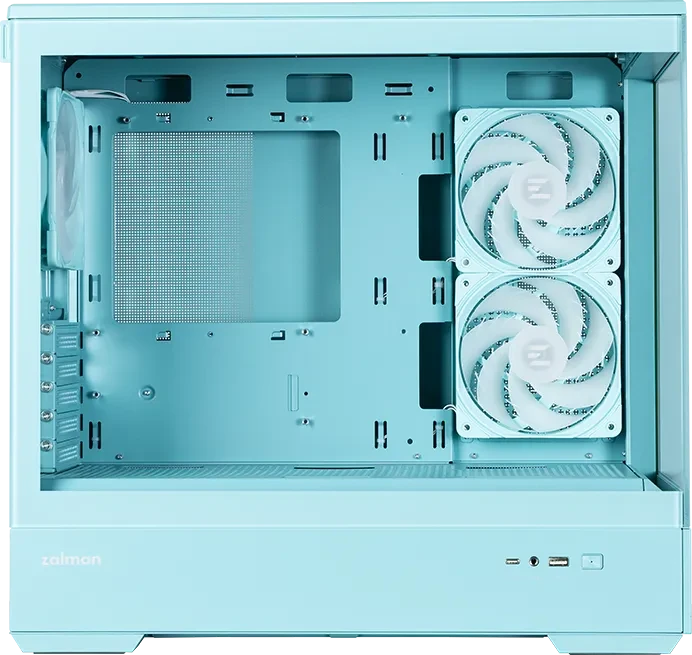 Zalman P30 [V2] Mint, türkis, Glasfenster