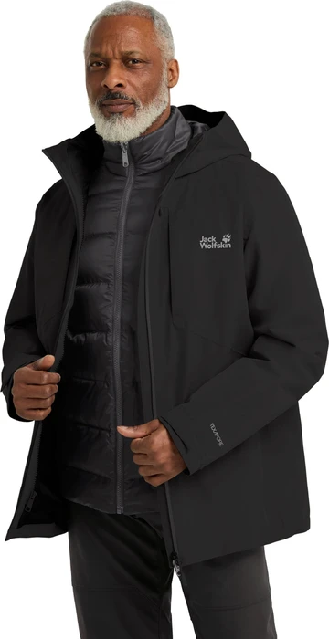 Jack Wolfskin Icecape 3in1 Down Funktionsjacke schwarz (Herren)