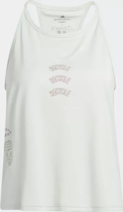adidas Run For The Oceans Laufshirt ärmellos linen green (Herren)