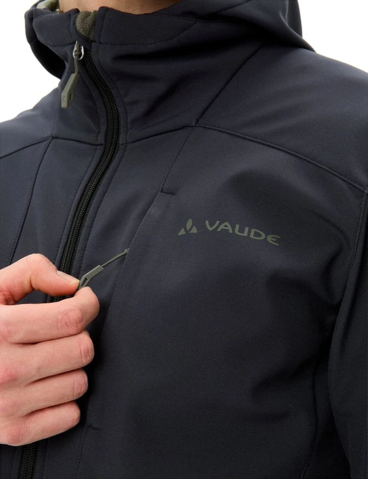 Vaude Cyclone Hooded Funktionsjacke black/khaki (Herren)