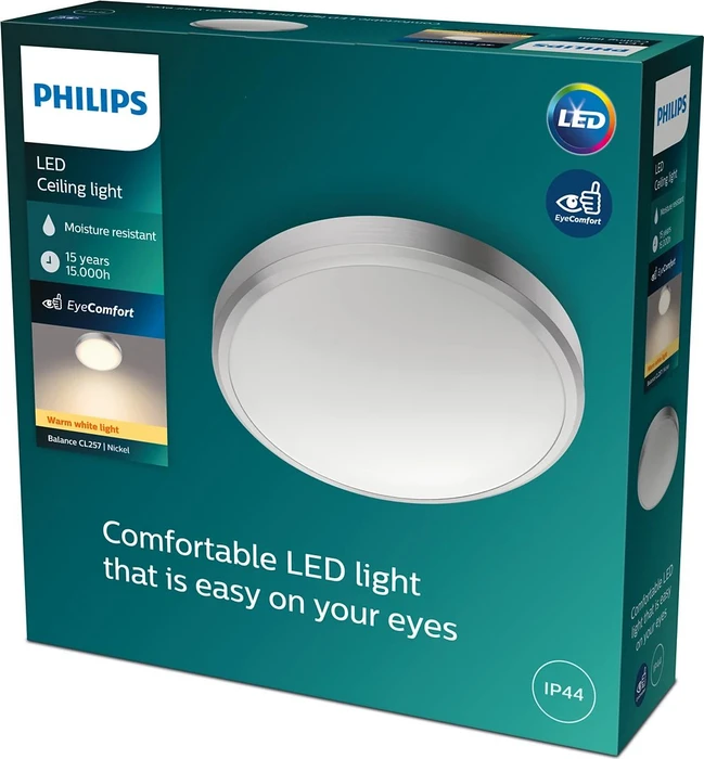 Philips myLiving Balance Deckenleuchte 17W nickel