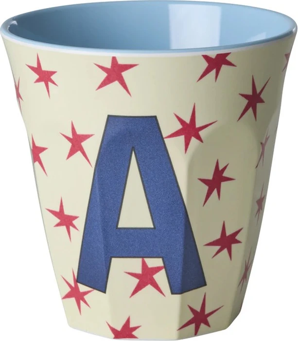 Rice by Rice Buchstaben Kinderbecher medium A stars creme