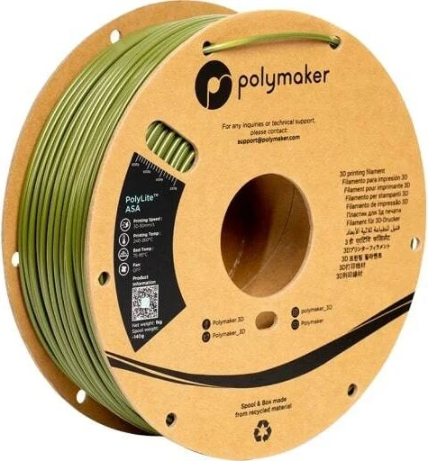 Polymaker PolyLite ASA, Army Green, Spule, 2.85mm, 1.00kg