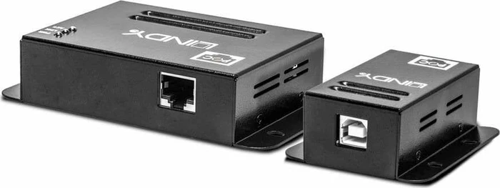 Lindy Cat.5 Extender, schwarz, 4x USB-A 2.0, RJ-45, USB-B 2.0 [Buchse]