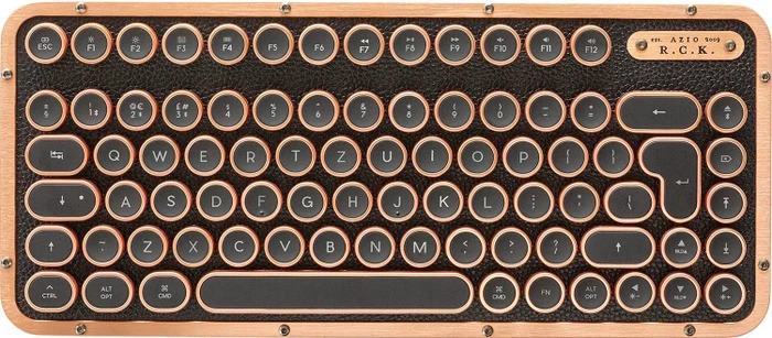 Azio Retro Classic Compact, Artisan, schwarz/kupfer, Kailh Typelit, USB/Bluetooth, UK