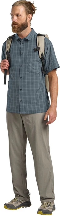 Jack Wolfskin Meseta Hemd kurzarm check dark navy (Herren)