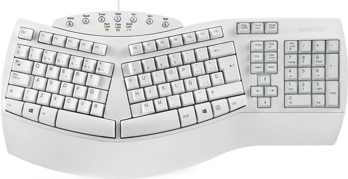 Perixx Periboard-512W, weiß, USB, ES