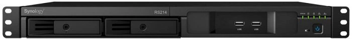 Synology RackStation RS214, 512MB RAM, 2x RJ-45 1000Base-T, 2x USB 3.0, 1HE