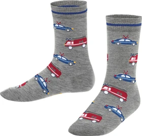 Falke Police and Fire Cars Socken light grey (Junior)
