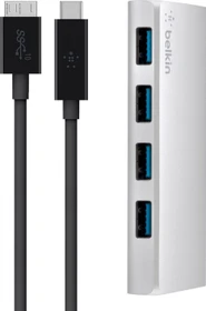 Belkin USB-Hub, 4x USB-A 3.0, USB 3.0 Micro-B [Buchse]