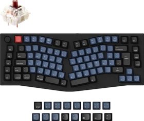 Keychron Q10 Alice, 75% Layout, LEDs RGB, Carbon Black, Gateron G Pro BROWN, USB & USB-A, DE (Q10-M3-DE)