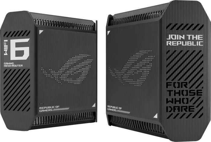 ASUS ROG Rapture GT6, AX10000, schwarz, Router und Repeater Set, 2er-Bundle