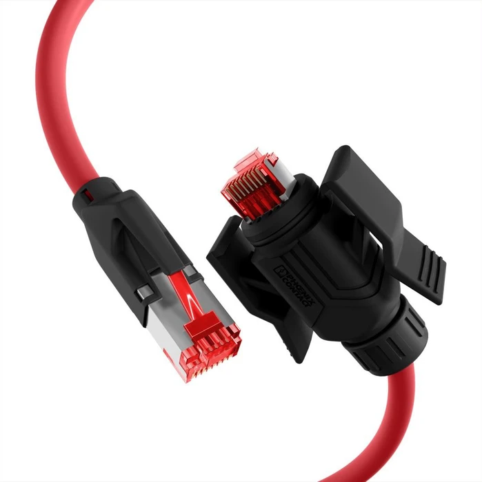 EFB Elektronik TM21 UC900 PUR Industrial-Patchkabel, Cat7/Cat6a, S/FTP, RJ-45/RJ-45, 7.5m, rot