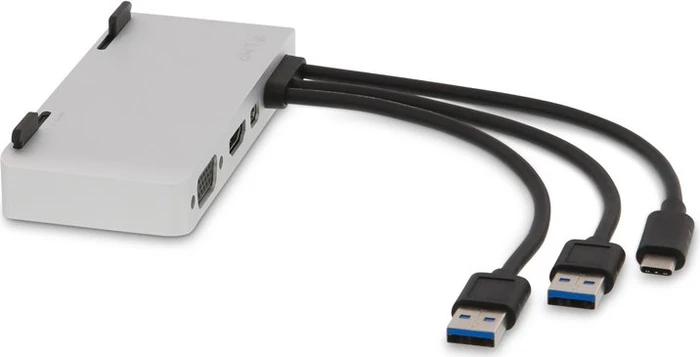 LMP USB-C Attach Dock Pro, silver, 1x USB-C 3.0 [Stecker], 2x USB-A 3.0 [Stecker]