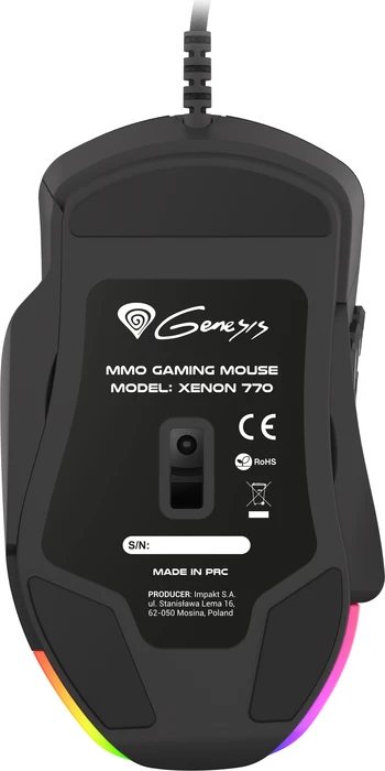 Genesis Xenon 770 Hybrid MMO/FPS Gaming Mouse, USB