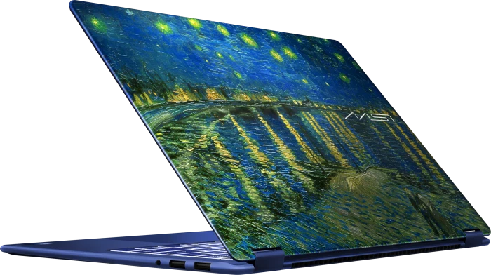 MSI Prestige 14 Flip AI+ Starry Night Over the Rhone-273N, Star Blue, Core Ultra X9 378H, 32GB RAM, 1TB SSD, DE, Vincent van Gogh Edition