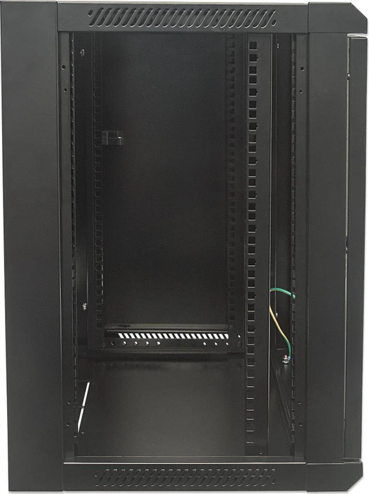 Intellinet Wandschrank 12HE, Sicherheitsglastür, schwarz, 600mm tief