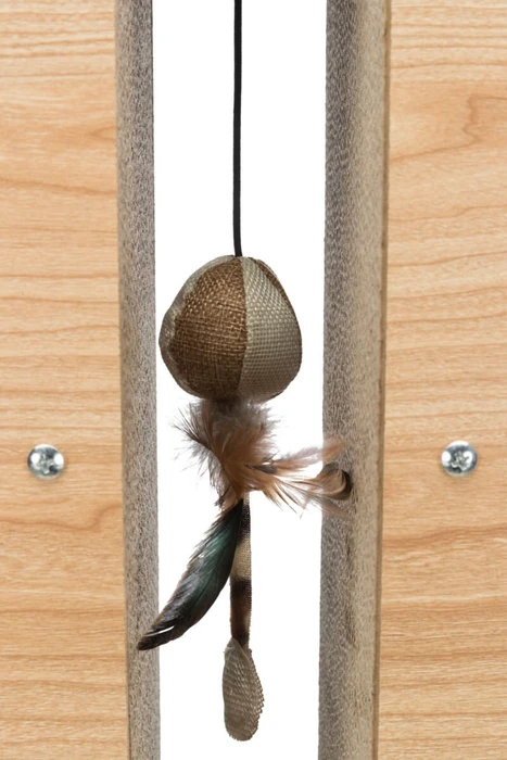 Trixie Kratzsäule mit Spielzeug, beige/braun