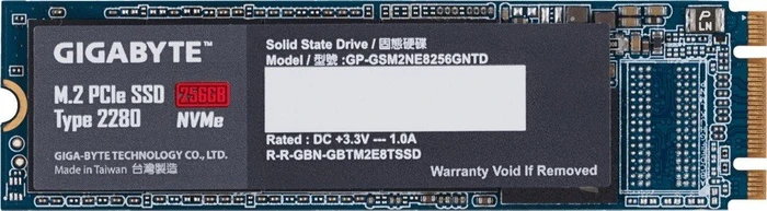 GIGABYTE M.2 PCIe SSD Type 2280 256GB, M.2 2280 / B-M-Key / PCIe 3.0 x2