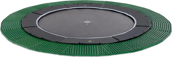 Exit Toys Dynamic mit Freezone Sicherheitsplatten 427cm Bodentrampolin schwarz
