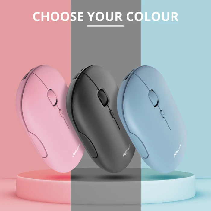 Trust Puck Wireless Mouse blau, USB/Bluetooth