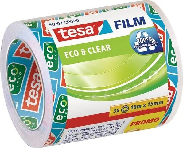 tesa Film Eco & Clear SPARPACK, transparent, 15 mm x 10 m