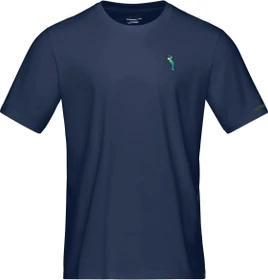 Norrøna Cotton Activity Embroidery T-Shirt kurzarm indigo night (Herren)