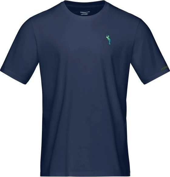 Norrøna Cotton Activity Embroidery T-Shirt kurzarm indigo night (Herren)