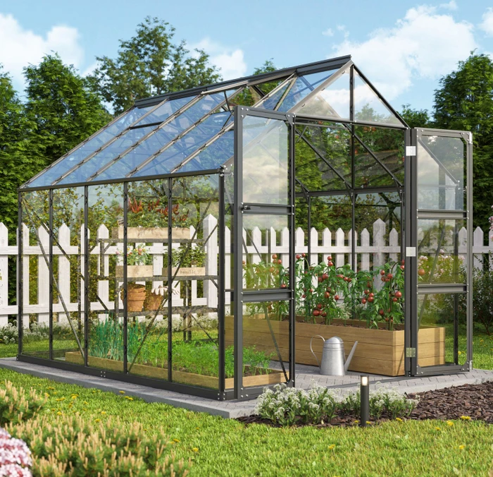 Vitavia Domus 8300 ESG 3mm Gewächshaus schwarz