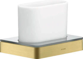 Hansgrohe Axor Universal Softsquare Zahnputzbecher mit Halter brushed brass