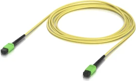 Ubiquiti UniFi MPO-12 Typ B female 100G Patchkabel, OS2, 1x MPO-APC Stecker/1x MPO-APC Stecker, 3m, gelb