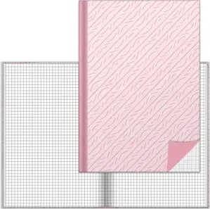 RNK-Verlag Notizbuch, A5, kariert, Hardcover, rose, 96 Blatt