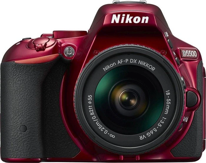 Nikon D5500 rot mit Objektiv AF-P DX 18-55mm 3.5-5.6 G VR