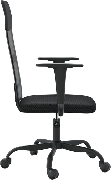 vidaXL Bürostuhl Netzstoff und Kunstleder, schwarz