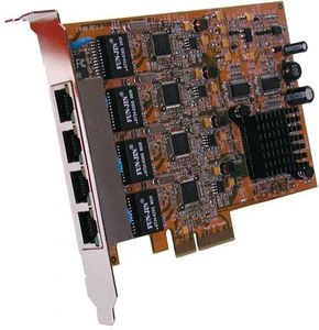 Exsys LAN-Adapter, 4x RJ-45, PCIe x4