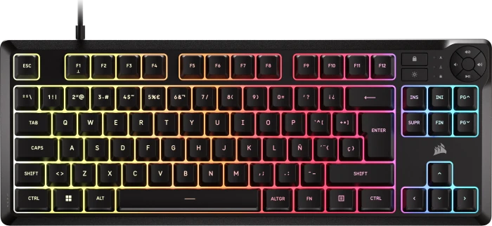 Corsair Gaming K55 CORE TKL RGB, schwarz, USB, ES