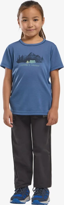 Jack Wolfskin Hiking Graphic Funktionsshirt kurzarm evening sky (Junior)