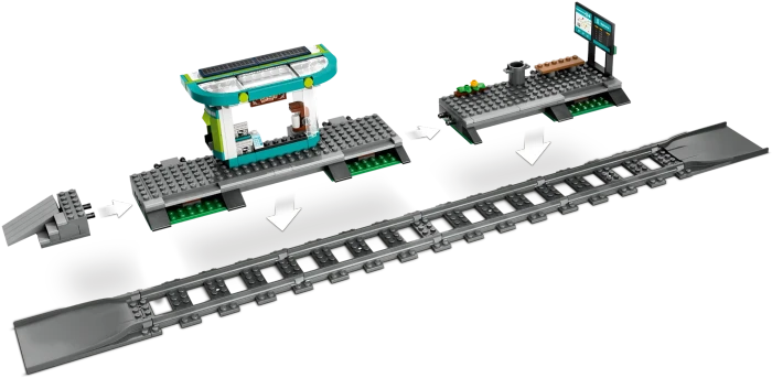 LEGO City - Straßenbahn mit Haltestelle