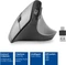 Act Wireless Ergonomic Mouse, schwarz/silber, USB-C/USB-A/Bluetooth Vorschaubild